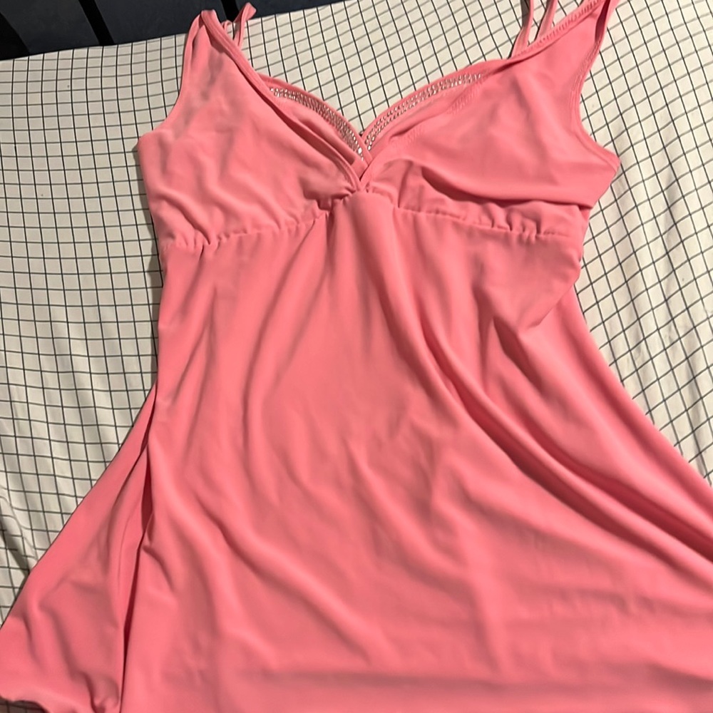 Beaded breast line tang top